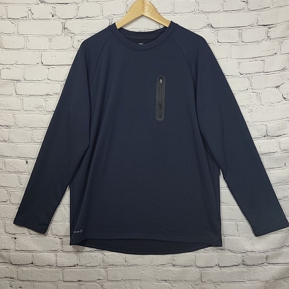 Russell Long Sleeve Dark Navy Training Fit Shirt L/G 42-44 Polyester & Spandex